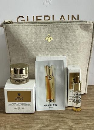 Набір guerlain abeille royale з косметичкою. наповнення дивитися в описі