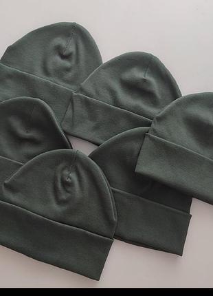 Хаки хакі шапка рубчик рубчиком однотонна трикотаж 50 52 54 56