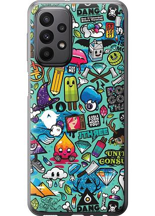 Чехол tpu на телефон samsung galaxy a23 a235f стикер бомбинг 1 "693b-2587-58250"