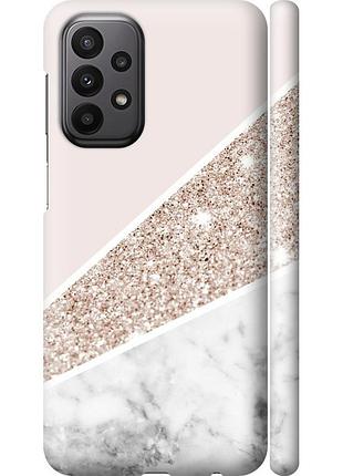 Чехол 3d пластиковый матовый на телефон samsung galaxy a23 a235f пастельный мрамор "4342m-2587-58250"