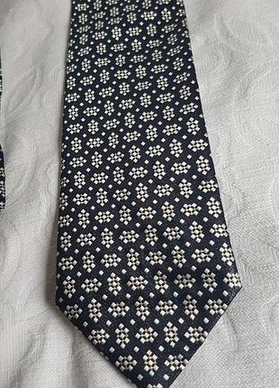 Качественный шелковый галстук rian rucci итальялия с геометрическим принтом