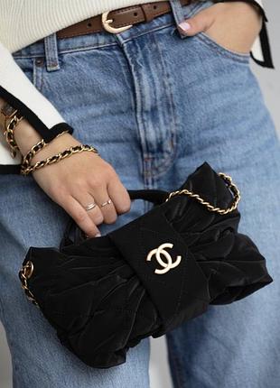 Стильна сумочка чорна mini bow bag від cha…