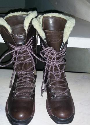 Merrell (сша) -шкіряні утеплені коричневі чоботи р. 38 (24,5 см)