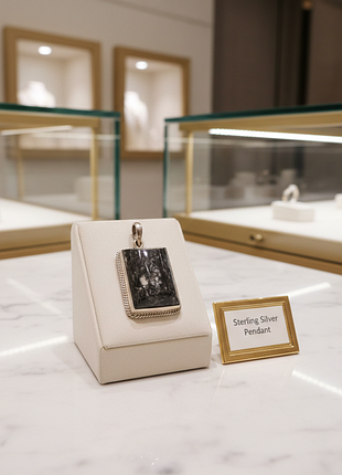 925 срібло кулон з натуральний камінь