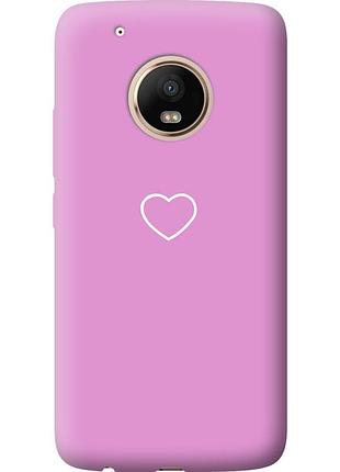 Чохол силіконовий на телефон motorola moto g5 plus серце 2 "4863u-1038-58250"