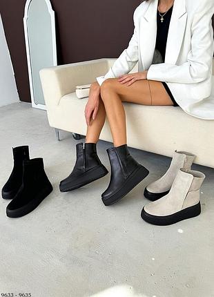⚜️⚜️⚜️в наличии ⚜️⚜️⚜️дополняй свою коллекцию не только трендовыми, но и мега удобными ботинками🖤 ботинки натуральная кожа, замша - итальялия