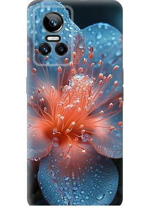 Чехол силиконовый на телефон realme gt neo3 роса на цветке "6039u-2590-58250"