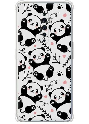 Чехол силикон с усиленными углами на телефон oppo reno 2z панды "4318sp-1867-58250"