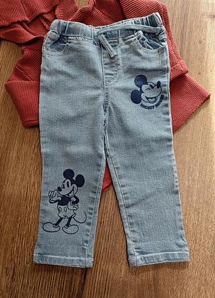 Джинси jogger mickey mouse 🩵🩷