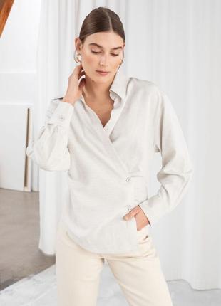 Рубашка блуза  с составе лён & other stories