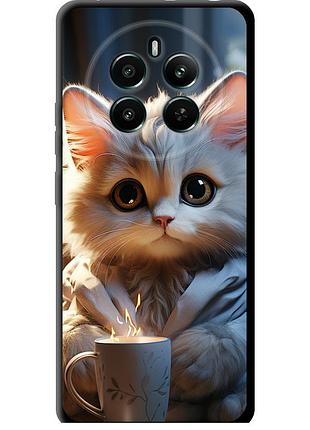 Чохол tpu на телефон realme 12+ білий кіт "5646b-3650-58250"
