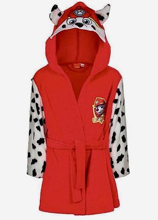 Халат махровий з двостороннього велсофту 3d маршал marshall paw patrol nickelodeon (франція)