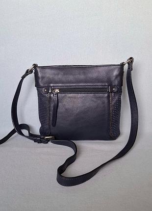 Шкіряна красива синя сумка фірми clarks