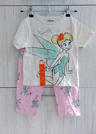 Хлопковая пижама primark футболка и штаны для девочки 2-3р