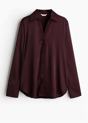 Сорочка в кольорі бордо