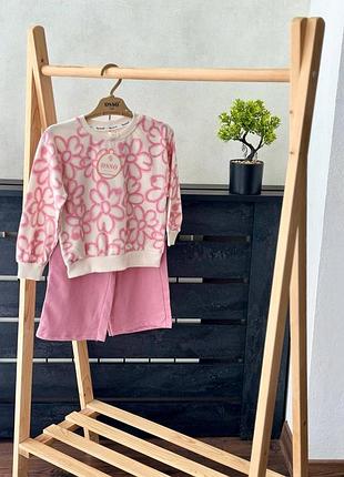 Весняний костюм для дівчинки світшот та брюки палаццо