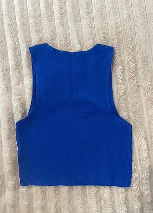 Синя майка в рубчик  pull&bear xs-s 5