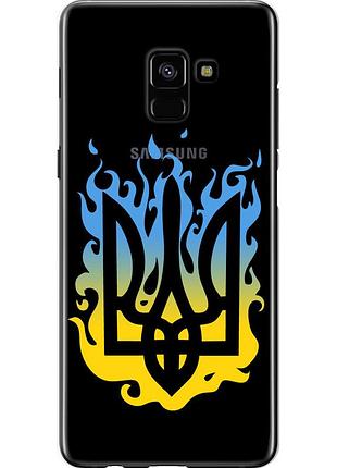 Чохол 2d пластиковий патріотичний на телефон samsung galaxy a8 plus 2018 a730f герб v1 "5258t-1345-58250"