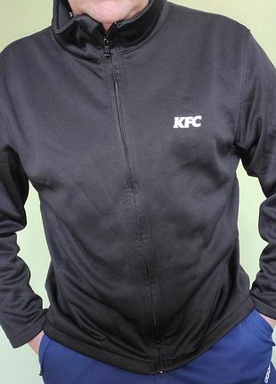Стильная спортивная термо кофта, реглан или олимпийка с высоким воротником стойкой kfc.хл