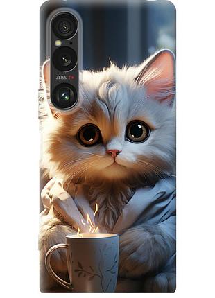 Чехол силиконовый на телефон sony xperia 1 vi white cat "5646u-3975-58250"
