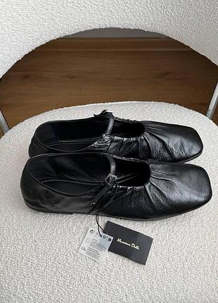 В наличии 41! кожаные балетки massimo dutti 1578/450 — цена 2900