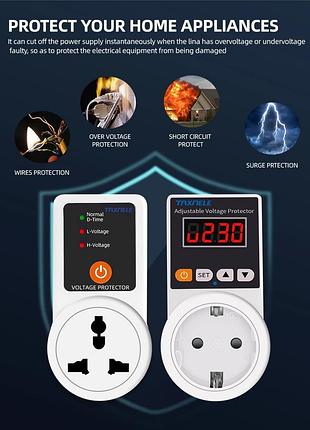 Реле напряжения в розетку 220 в 16 а отсекатель / реле напруги 220 в