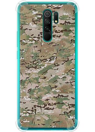 Чохол силіконовий протиударний с посиленими кутами на телефон xiaomi redmi 9 камуфляж v5 "1201sp-2019-58250"