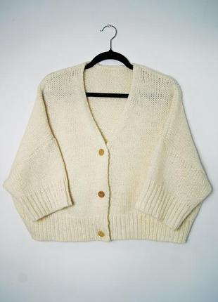 Кофта болеро оверсайз натуральная шерсть альпаки