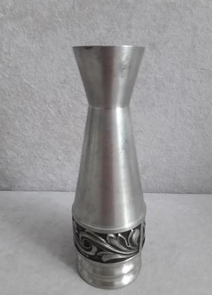 Олов"яна ваза, вінтаж, тавро, норвегія, 60-70 роки, h 15,5 см.