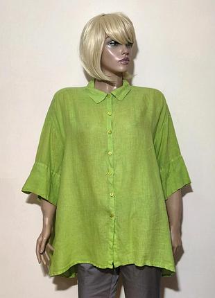 Grizas льняная рубашка туника свободного кроя /14041/