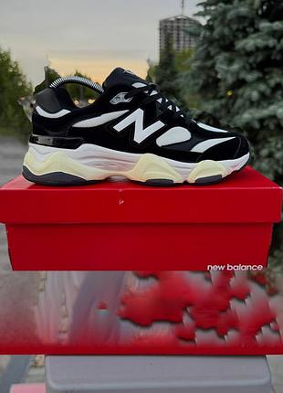 Кроссовки женские мужские new balance 9060 черные демисезонные весна-лето-осень замша текстиль размер 39-43 новые 1148-7