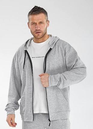 Худи мужской с зипкой и капюшоном