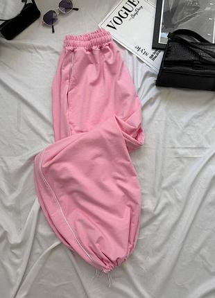 Оверсайз джоггеры султанки с карманами и кулиской по низу палаццо