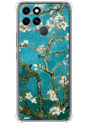 Чехол силикон с усиленными углами на телефон infinix smart 6 винсент ван гог. сакура "841sp-2758-58250"