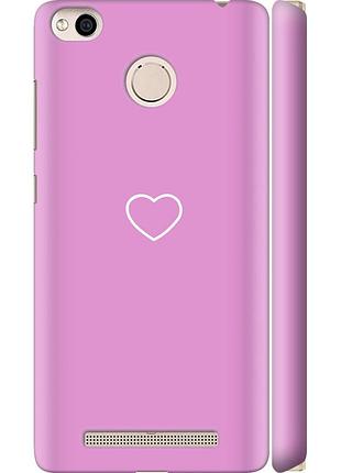 Чехол 3d пластиковый матовый на телефон xiaomi redmi 3x сердце 2 "4863m-441-58250"