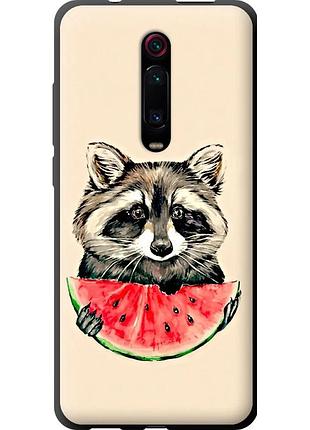 Чехол tpu на телефон xiaomi redmi k20 енотик с арбузом "4605b-1817-58250"