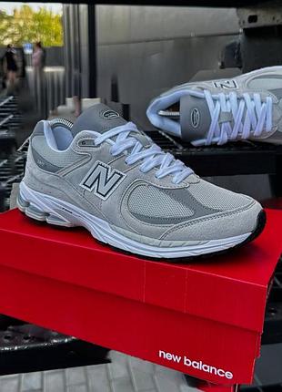 Кроссовки мужские new balance 2002r серые демисезонные весна-лето-осень замша текстиль размер 41-45 новые 5558-1