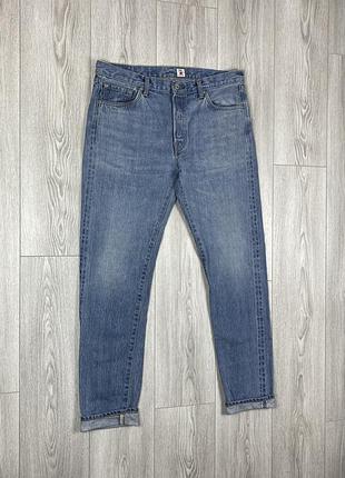 Edwin selvedge jeans 34x32 men's blue slim tapered made in japan джинси штани селвідж