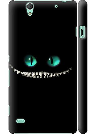 Чехол 3d пластиковый матовый на телефон sony xperia c4 e5333 чеширский кот "689m-295-58250"