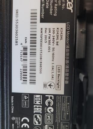Монітор acer k242hl 5