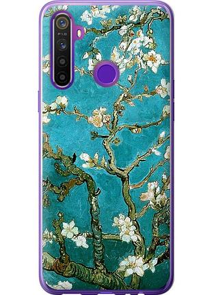 Чехол 2d пластиковый на телефон realme 5 винсент ван гог. сакура "841t-1862-58250"