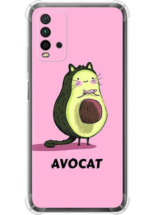 Чехол силикон с усиленными углами на телефон xiaomi redmi 9t avocat "4270sp-2257-58250"
