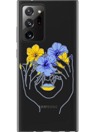 Чохол силіконовий патріотичний на телефон samsung galaxy note 20 ultra дівчина v4 "5276u-2051-58250"