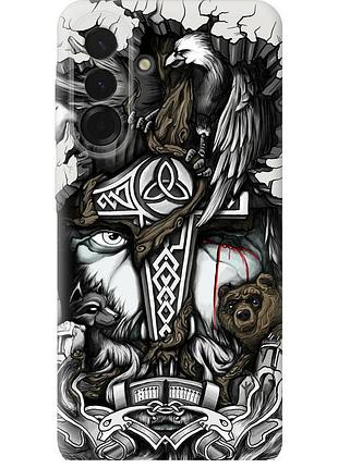 Чохол силіконовий на телефон samsung galaxy a36 тату вікінг "4098u-3836-58250"