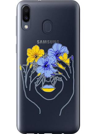 Чехол силиконовый патриотический на телефон samsung galaxy m20 девушка v4 "5276u-1660-58250"