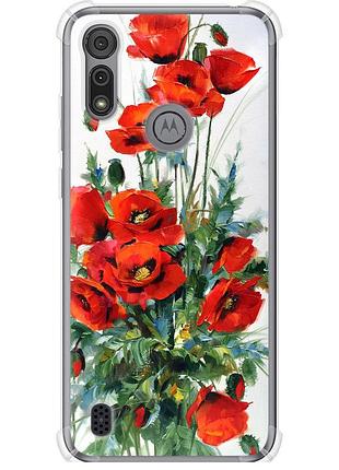 Чохол силіконовий протиударний с посиленими кутами на телефон motorola e6s маки "523sp-2001-58250"