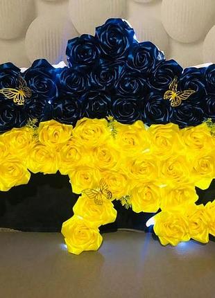 Карта україни з атласних троянд