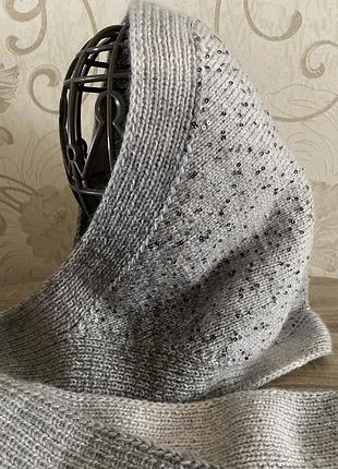 Шарф-косинка с паетками