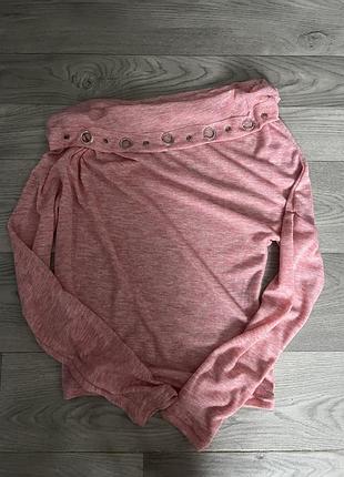 Кофточка на одне плече рожева