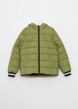 Подростковая демисезонная куртка-жилетка для мальчика на флисе lc waikiki хаки (25101605)